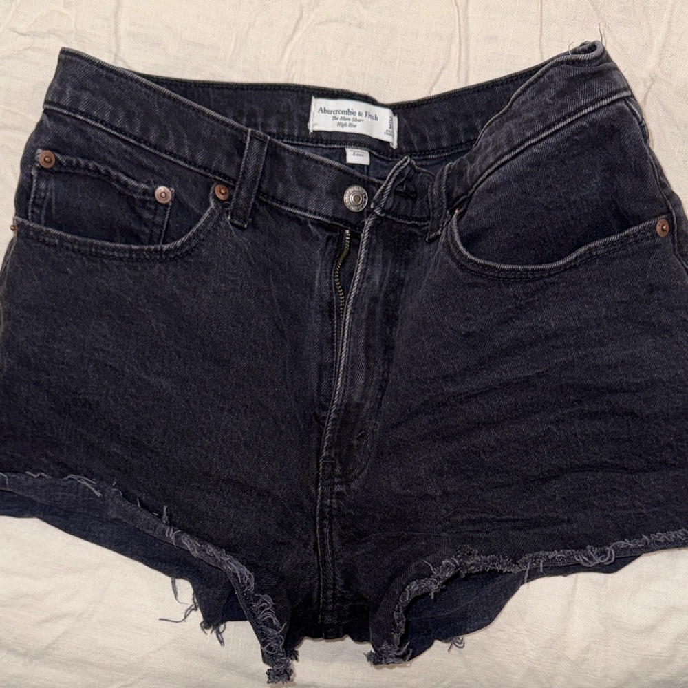 Abercrombie & Fitch Black Denim Shorts
